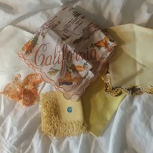 Handkerchief California Vintage Embroidery